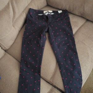 Hollister polka dot crop pants